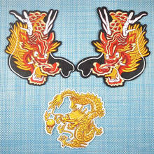 Adesivos para costura em roupas, dragão chinês, aplique bordado, emblema de listra, adesivos de tecido, costura animal, remendo de camisa estilo punk 2024 - compre barato