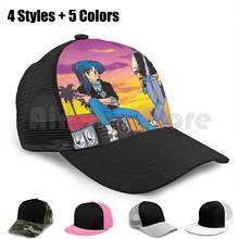 Dirty par-gorra de béisbol de malla para hombre y mujer, gorro de béisbol con malla ajustable estilo Hip Hop, estilo Retro japonés de los 80S 1980S, Anime de California, puesta de sol, palmera 2024 - compra barato