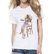 Супер футболки для мамы для женщин Мама Любовь принт белая футболка Femme Harajuku Vogue футболка Топы уличная одежда 2024 - купить недорого