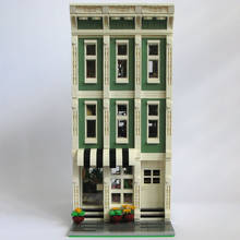Moc-construcción Modular de Casa de flores para niños, rascacielos, bloques de construcción, sede corporativa, vista de calle, modelo, juguetes, regalos 2024 - compra barato