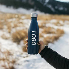 Botella térmica de acero inoxidable con logotipo personalizado, termo para agua, serie mate, 500ml 2024 - compra barato