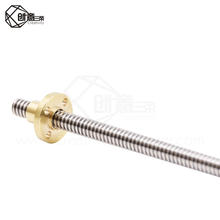 T8 Lead Screw OD 8mm Pitch 2mm Lead 2mm 100mm 150mm 200mm 250mm 300mm 330mm 350mm 400mm 500mm with Brass Nut for 3D Printer 2024 - buy cheap