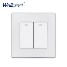 New Arrival 2 Gang 2 Way Wallpad Luxury White Wall Light Switch Rocker Switch 16A AC110~250V PC Panel 2024 - buy cheap