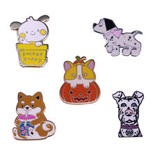 Adorable dogie Brooch Cute Cartoon Animal Gift 2024 - buy cheap