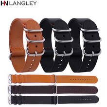 Fashion Watch Bands Genuine Leather Strap for NATO ZULU Style Men Women Watch Replacement Band 18/20/22 mm Width Size Watchband 2024 - buy cheap