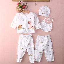 0-3M Newborn Baby Unisex Clothes Underwear Animal Print Shirt and Pants 2PCS Boys Girls Cotton Soft 2024 - buy cheap