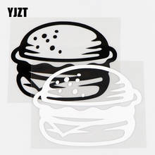 Красивые Виниловые наклейки YJZT 12,3 × 9,5 см, красивые автомобильные наклейки с гамбургерами, черные/Серебристые 10A-0690 2024 - купить недорого