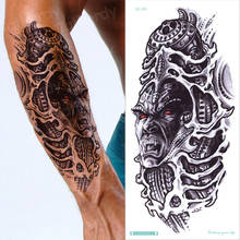 Временные тату-наклейки для мужчин, водостойкие искусственные татуировки, скелет, роботизированная рука, тату для рук робота, крутой дракон, тату для длительного ношения 2024 - купить недорого