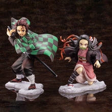 Demon Slayer-figuras de acción de Kimetsu no Yaiba Artfx J, Nezuko, Kamado, Tanjiro, Kamado, modelo de PVC, colección de muñecos, regalo 2024 - compra barato