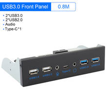 USB 2.0 USB 3.0 3.5mm Audio Front Panel USB3.0 Hub Splitter Internal Combo Rack Adapter for Desktop 3.5 Inch Floppy Bay 2024 - buy cheap