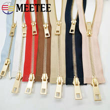 Meetee 1pc 80/100/120cm 5# Auto Lock Metal Zipper Double-slider Zippers for Jackets Coat Repair Kit Zips DIY Bag Sew Accessories 2024 - buy cheap