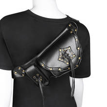 2021 Punk Style Pouch Women Belt Waist Bag PU Leather Chest Bags Fashionable Fanny Pack Design Stylish Back Packs Shoulder Purse 2024 - купить недорого
