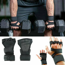 Guantes de fitness para hombre y mujer, manoplas Unisex para levantamiento de pesas, entrenamiento, gimnasio, correa para envolver la muñeca 2024 - compra barato