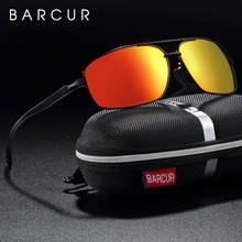 BARCUR-gafas de sol cuadradas de aluminio y magnesio para hombre, lentes fotocromáticas polarizadas para conducir 2024 - compra barato