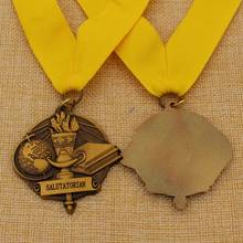 Металлическая медаль для чтения в старинном стиле 3D 2024 - купить недорого