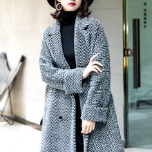 KMETRAM-Chaqueta de lana para mujer, abrigo largo de imitación de visón, cortavientos coreano, MN9528, invierno, 2020 2024 - compra barato