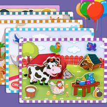 Vokpet-juego Montessori educativo para niños, juguete educativo para edades tempranas, tarjetas, animales, dragón, Panda, juego a juego 2024 - compra barato