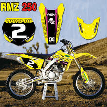 New styles Customized Graphics Backgrounds Motocross Decals Stickers Kits For SUZUKI RMZ 250 RMZ250 RM250Z 250RMZ 2007 2008 2009 2024 - buy cheap