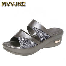 MVVJKE Summer slippers women platform shoes ladies Bling open toe thongs casual fashion slide beach shoes Slipper Woman 2024 - buy cheap