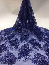 Вышивка кружевная ткань CiCi-16.8802 с блестками красивые нигерийские кружева с блестками ткань для праздничного платья 2024 - купить недорого