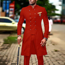 Gwenhwyfar Red Suit Slim Wedding Suits （Jacket+Pants）Suits for Men Groom Tuxedo Indian Wedding Wear Casual Man Blazer Men 2024 - buy cheap