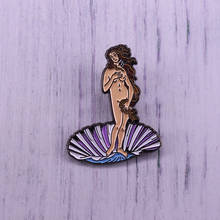 Pin de solapa Venus Born On The Sea para mujer, broche de esmalte de espuma, regalo para abrigo, bufanda, suéter, insignia 2024 - compra barato