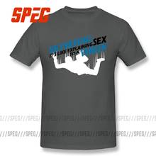 Skydiving Explaining Sex to a Virgin Funny T-Shirts Mens Short Sleeves Tee Shirt Pure Cotton Casual T Shirts 2024 - buy cheap