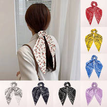 Cashew Flowers Floral Print Scrunchies Long Ribbon Elastic Hair Bands Ponytail Hair Scarf Tie-dye Hair Rope Hair Accessories 2024 - buy cheap