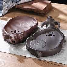 Bandeja de té de cerámica de arcilla púrpura, juego de té de Kung Fu para almacenamiento de agua, mesa de centro Simple para sala de estar, hogar y oficina 2024 - compra barato
