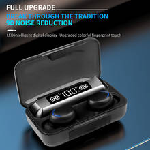 F9-5 TWS беспроводные Bluetooth наушники 5,0 сенсорные наушники 9D стерео Спортивная музыка водонепроницаемый светодиодный дисплей Airbuds гарнитура с микрофоном 2024 - купить недорого