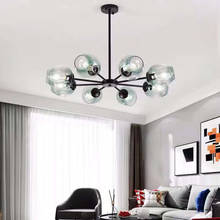 Nordic magic bean glass chandelier E27 indoor lighting modern clothing store decorative lighting bedroom dining room living room 2024 - buy cheap