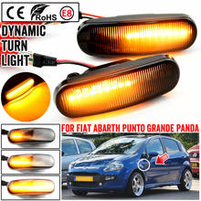 For Fiat Panda Punto Evo Stilo Qubo Peugeot Citroen Lancia Musa(350) Dynamic Smoke LED side marker light turn signal lamp 2024 - buy cheap