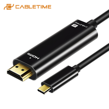 CABLETIME USB Type C to HDMI Cable 4K 60Hz USB C DP Adapter USB-C DP Cable for Samsung Galaxy S9/S8 Huawei MacBook C025 2024 - buy cheap