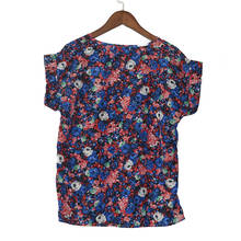 lollas Women Chiffion Blouse Loose Size Top Lady Fashion flower print Short Sleeve Blouse Plus Size 2024 - buy cheap