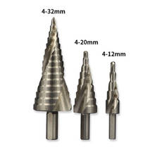 3Pcs 4-12 4-20 4-32mm HSS Titanium High Speed Spiral Grooved Step Drill Bit 2024 - buy cheap