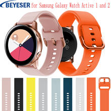 20 мм Силиконовые Ремешки для наручных часов для Samsung Galaxy Watch Active 2 40 44 мм смарт-спортивный ремешок для Samsung galaxy watch 42 мм ремешок для часов 2024 - купить недорого