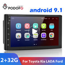 Podofo 2 din Android 9.1 Car Radio GPS Multimedia Player 7'' For Volkswagen Nissan Hyundai Kia toyota LADA Ford Peugeot Honda 2024 - buy cheap
