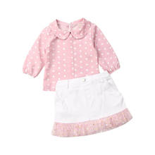 Citgeett Spring 2PCS Toddler Kids Baby Girls Spring Clothes Polka Dot Tops+Tutu Skirt Outfits Sweet Set 2024 - buy cheap