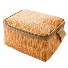 Portable Imitation Rattan Lunch Bags Insulated Thermal Cooler Lunch Box Tote Storage Bag Container Food Picnic Bag 2024 - buy cheap