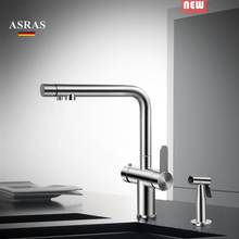 ASRAS Kitchen Faucet 304 Stainless Steel Hot +Cold+ Filter Water Multi-Functional Three-in-One Pull Hose Spray Gun Tap 2024 - buy cheap