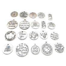 20PCS/pack English Alphabet Inspirational Metal Labels DIY Sewing Craft Clothing Bags Tags Pendant Decoration Supplies 2024 - buy cheap