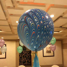 Balões de látex de pavão, 18 polegadas, 2 tamanhos, 5 cores, opcional, decoração de casamento, festa, grande, redondo, globos, atacado 2024 - compre barato