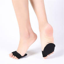 Almohadillas antideslizantes para el cuidado de los pies para mujer, plantillas medias de algodón, soporte para el antepié, calcetines de tacón, 1 par 2024 - compra barato