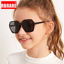 Rbrare adorável crianças óculos de sol poligonal transparente rosa menino menina óculos de sol bonito óculos de sol crianças lunette de soleil femme 2024 - compre barato