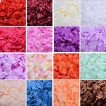Pétalos de rosa de seda para decoración de boda, accesorios de confeti de mesa de flores artificiales románticas, 500 Uds. 2024 - compra barato