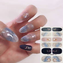 Japanese Style 3D Nail Art Wraps Stickers Decals Designer Full Cover Adhesive Nails Sticker Decoration Sliders Manicure 2024 - buy cheap