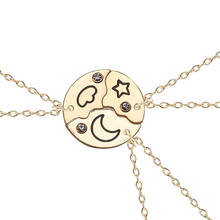 Best Selling Fashion Best Friend Necklace Round Splicing Moon Star Zinc Alloy Pendant Men And Women Friendship BFF Jewelry Gift 2024 - купить недорого