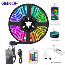 15M 10M 5M RGB 2835 LED Strip DC12V Waterproof Flexible Diode Tape Ribbon  Home Lighting With WIFI Remote Controller + Adapter 2024 - buy cheap