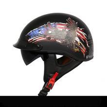 Vintage American Flag Pattern Motorcycle Helmet Open Face Helmet DOT Approved Half Helmet Retro Moto Casco Capacete 2024 - buy cheap