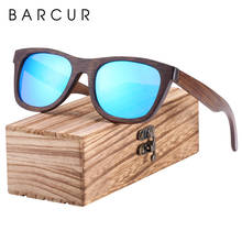 BARCUR Vintage Brown Bamboo Sunglasses Men Handmade Polarized Women Sun glasses Wood Mirror Retro Oculos de sol masculino 2024 - buy cheap